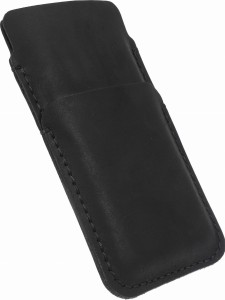 Ręcznie Szyty Czarny Pokrowiec Z Kieszonką Skórzane Etui Na Telefon Huawei P40