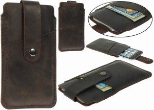 Pokrowiec Portfel Szyty Brązowy Z Kieszonką Do Telefonu Xiaomi Poco X3 NFC