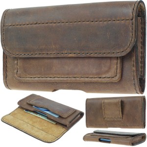 Brąz Tan Kabura Skórzana Ręcznie Szyta Do Telefonu iPhone 12 Pro