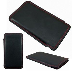 Pokrowiec Premium Etui Czarna Skórzana Wsuwka Do Telefonu Motorola Moto G57 Power