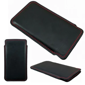 Pokrowiec Premium Etui Czarna Skórzana Wsuwka Do Telefonu Motorola Edge 70 Fusion