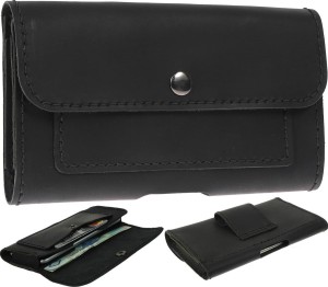 Kabura Ręcznie Szyta Czarna - 2 Kieszonki - Do Telefonu iPhone XR