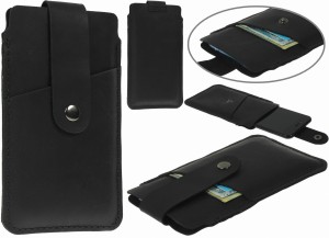 Portfel Ręcznie Szyty Czarny Z Kieszonką Do Telefonu iPhone 11
